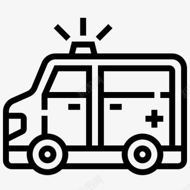 救护车汽车紧急情况图标图标