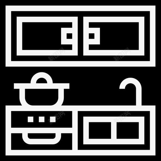 橱柜厨房工具29字形图标svg_新图网 https://ixintu.com 厨房 字形 工具 橱柜