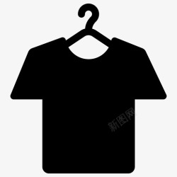 黑色球衣衬衫球衣男装图标高清图片