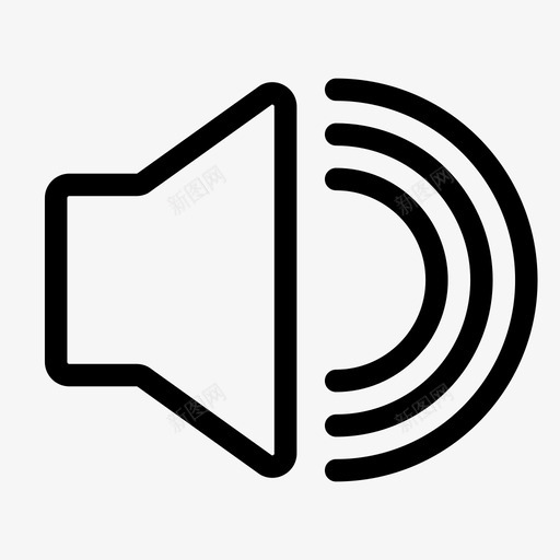 音量音频音乐图标svg_新图网 https://ixintu.com 声音 扬声器 音乐 音量 音频