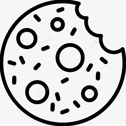 饼干早餐巧克力图标svg_新图网 https://ixintu.com 巧克力 早餐 甜点 饼干