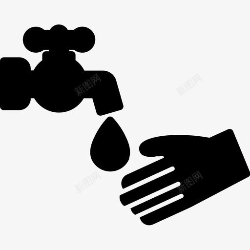洗手清洁保健图标svg_新图网 https://ixintu.com 保健 卫生 图标 实心 洗手 清洁