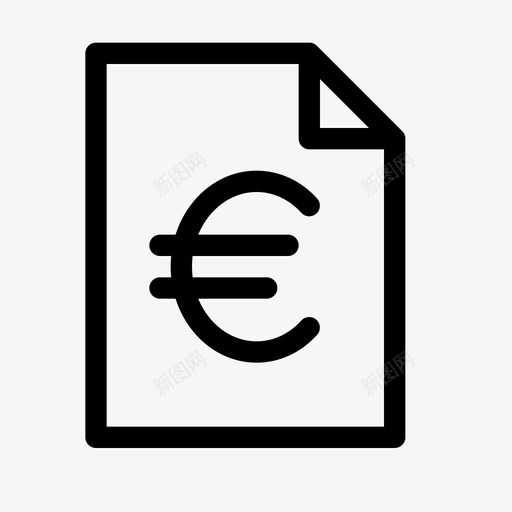 货币文件文件欧元图标svg_新图网 https://ixintu.com 文件 文件文件 欧元 财务 货币 货币文件