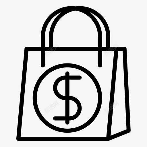 购物袋商业价格图标svg_新图网 https://ixintu.com 价格 商业 营销技术 购物 购物袋