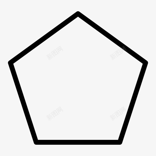 五边形几何形状图标svg_新图网 https://ixintu.com 五边形 几何 形状