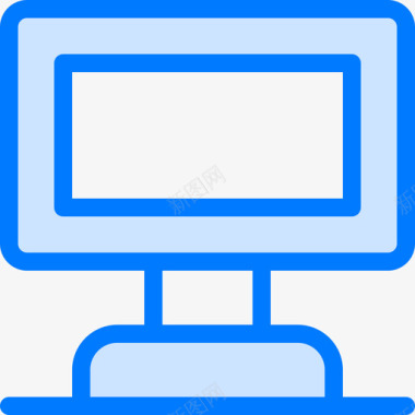 电脑68学校蓝色图标图标