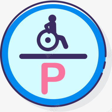残疾残疾1线性颜色图标图标