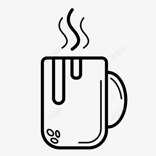 咖啡杯子热饮图标svg_新图网 https://ixintu.com 咖啡 收藏 杯子 热饮 马克