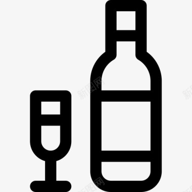 葡萄酒感恩节42直系图标图标