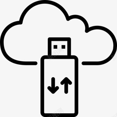 云存储网络技术图标图标
