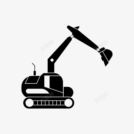 挖掘机汽车建筑图标svg_新图网 https://ixintu.com 工程师 建筑 挖掘机 机器 汽车
