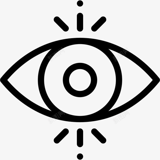 眼睛创意工具35线性图标svg_新图网 https://ixintu.com 创意工具35 眼睛 线性