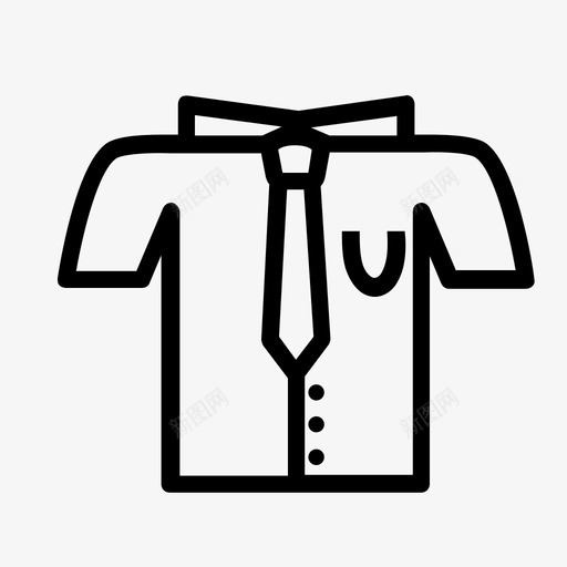男制服学校衬衫图标svg_新图网 https://ixintu.com 上学 制服 学校 每天 衬衫