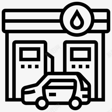 加油站柴油汽油图标图标