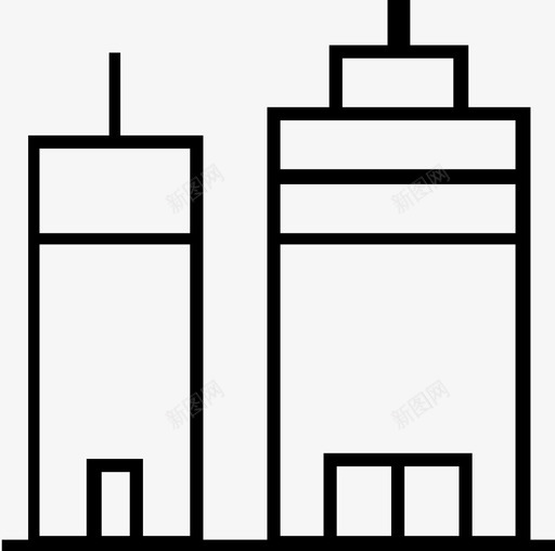 建筑城市公司图标svg_新图网 https://ixintu.com 公司 城市 建筑
