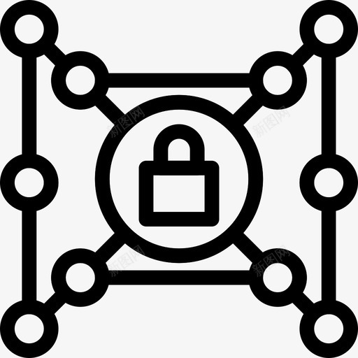 锁互联网在线图标svg_新图网 https://ixintu.com 互联网 在线 媒体 安全