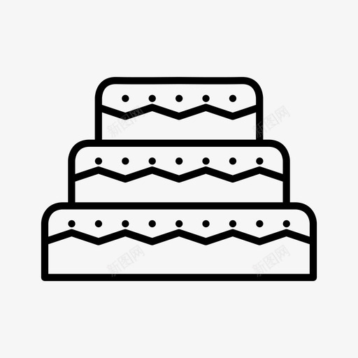 生日蛋糕奶油图标svg_新图网 https://ixintu.com 奶油 甜点 生日 美味佳肴 蛋糕