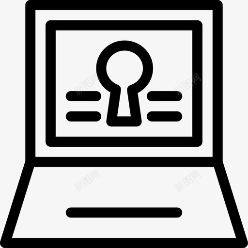媒体笔记本电脑锁图标svg_新图网 https://ixintu.com 媒体 安全 笔记本电脑 锁