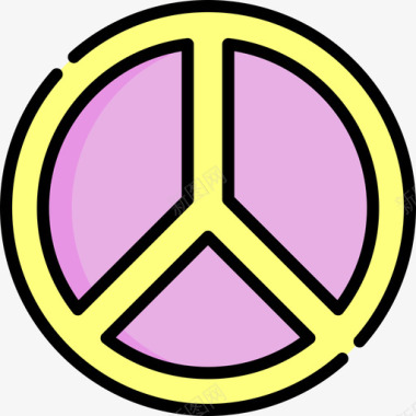 和平幸福8线性颜色图标图标