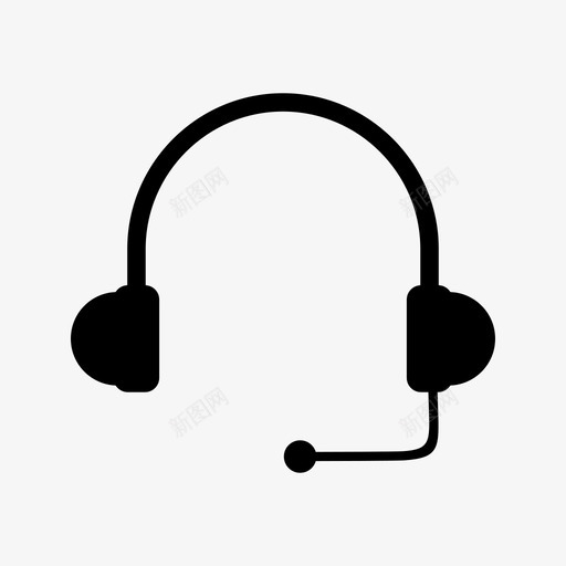 耳机帮助支持图标svg_新图网 https://ixintu.com 多媒体 帮助 支持 耳机