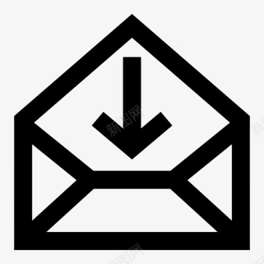 收件箱电子邮件互联网图标图标