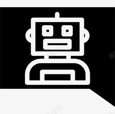 机器人人工智能39实心图标图标