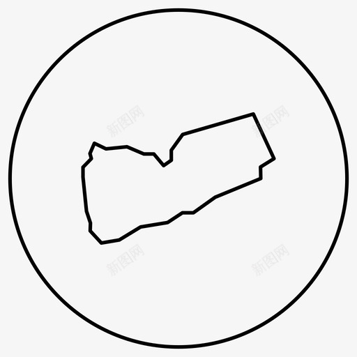 也门地图阿拉伯国家图标svg_新图网 https://ixintu.com 中东 也门 国家 地图 阿拉伯