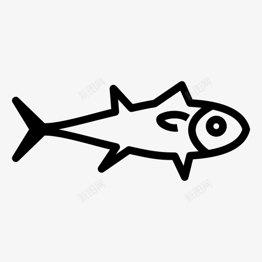 金枪鱼鱼食物图标svg_新图网 https://ixintu.com 新鲜 海鲜 金枪鱼 食物 餐 鱼