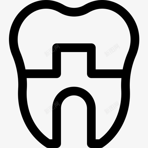 牙冠牙医45线性图标svg_新图网 https://ixintu.com 牙冠 牙医 线性