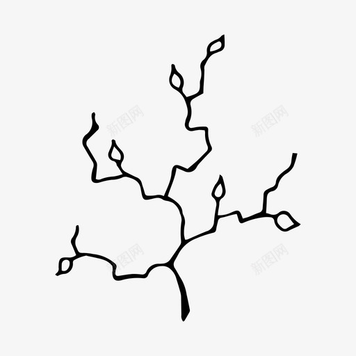 树枝手绘自然图标svg_新图网 https://ixintu.com 手绘 树 树枝 植物 自然