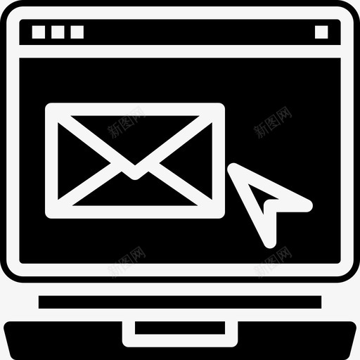 电子邮件笔记本电脑浏览器4填充图标svg_新图网 https://ixintu.com 填充 电子邮件 笔记本电脑浏览器4