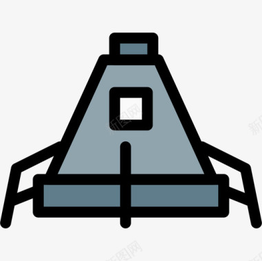 太空船太空94线性颜色图标图标