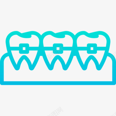 牙齿牙齿15梯度图标图标