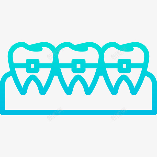 牙齿牙齿15梯度图标svg_新图网 https://ixintu.com 梯度 牙齿
