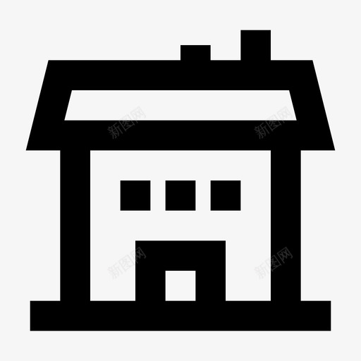 建筑物公寓家庭住宅图标svg_新图网 https://ixintu.com 住宅 公寓 别墅 家庭住宅 建筑物 建筑物轮廓24