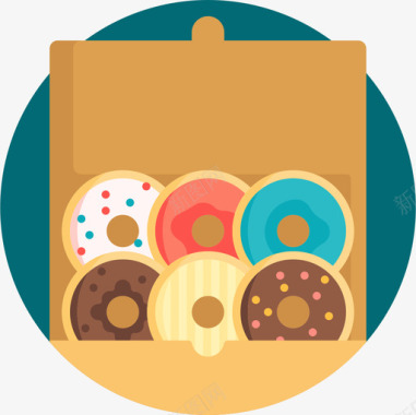 甜甜圈拿走22个平的图标图标