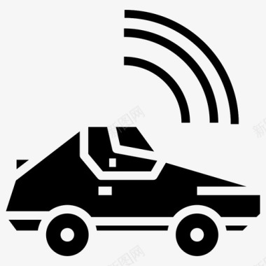 联网汽车自动驾驶汽车汽车wifi图标图标