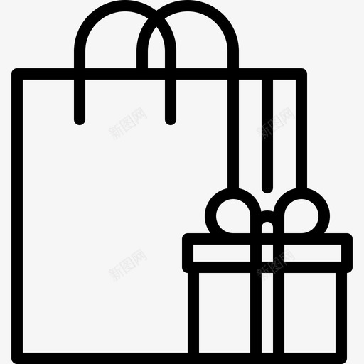 购物袋9号店直线型图标svg_新图网 https://ixintu.com 9号店 直线 线型 购物袋