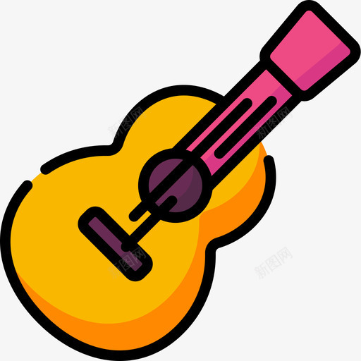 吉他派对庆祝13线性颜色图标svg_新图网 https://ixintu.com 吉他 庆祝 派对 线性 颜色