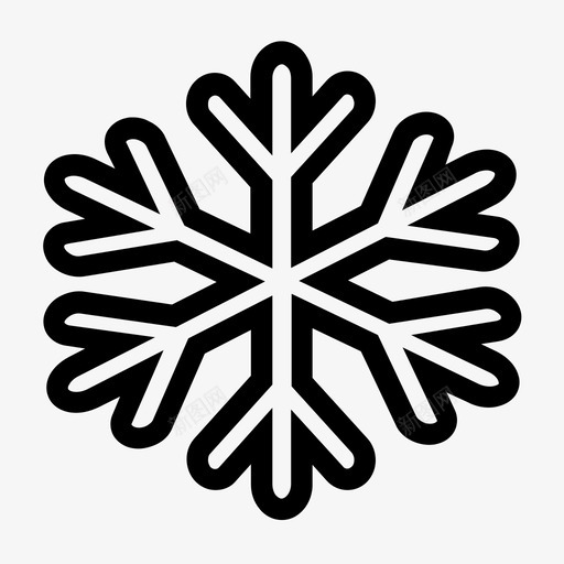 雪花冷冷却图标svg_新图网 https://ixintu.com 冰箱 冷却 冷藏 雪花