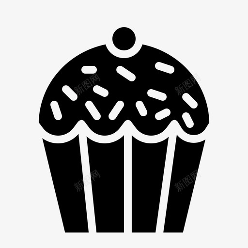 松饼杯形蛋糕甜点图标svg_新图网 https://ixintu.com 咖啡店 固体 杯形 松饼 甜品 甜点 蛋糕 食物 餐厅