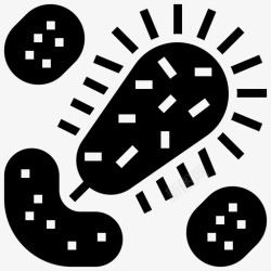 原核生物细菌疾病微生物图标高清图片