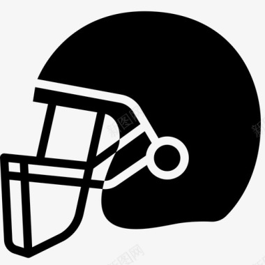头盔美式足球运动图标图标