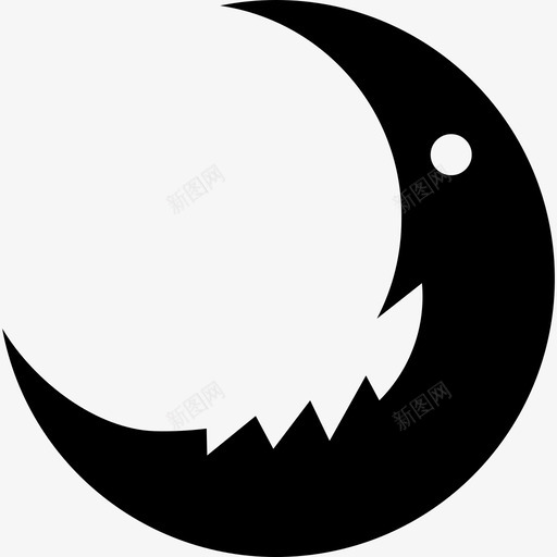 可怕的月亮万圣节恐怖图标svg_新图网 https://ixintu.com 万圣节 可怕的月亮 夜晚 恐怖