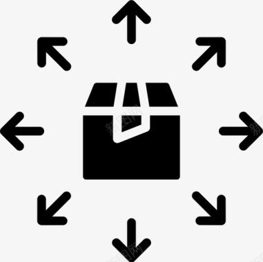 包装物流配送6实心图标图标