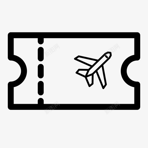 机票登机牌旅行票图标svg_新图网 https://ixintu.com 旅行 机票 登机 票务