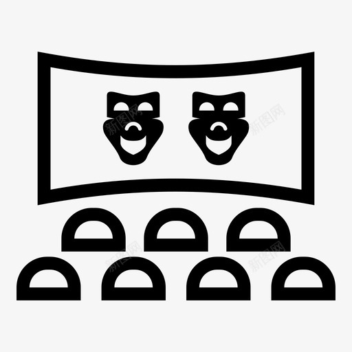 剧院电影院娱乐图标svg_新图网 https://ixintu.com 剧院 娱乐 歌剧 电影院 舞台 表演