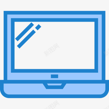 笔记本电脑办公用品6蓝色图标图标