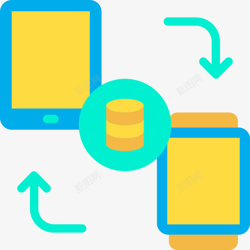 同步数据科学平面图标svg_新图网 https://ixintu.com 同步 平面 数据科学