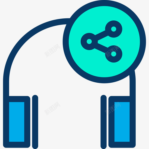 耳机多媒体35线性彩色图标svg_新图网 https://ixintu.com 多媒体 彩色 线性 耳机